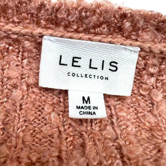 Le Lis Collection Textured Wrap Sweater Pink Size Medium - Picture 9 of 11